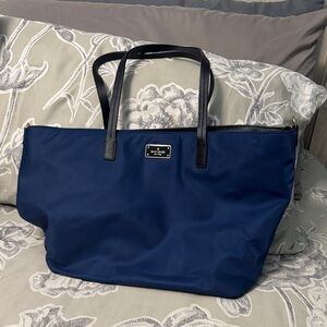 Kate Spade Midnight Blue Tote with Black Handles